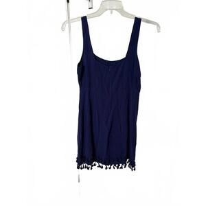 Lulus Women's Navy Blue Dress with Tassel Hem, size S